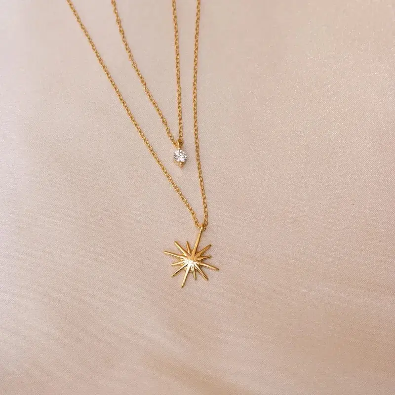 Sun & Star Layer Necklace - FY0091